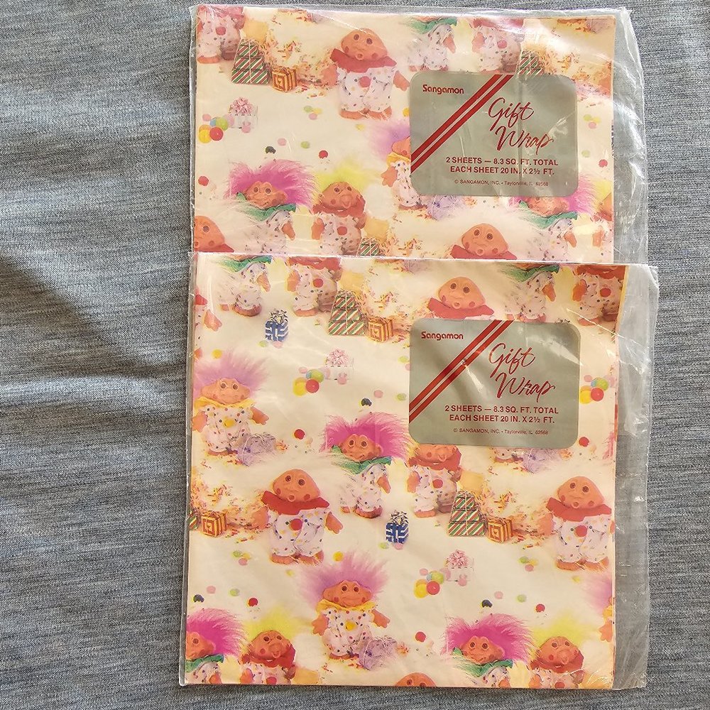 Dead Stock  Sangamon Gift Wrap Troll Party